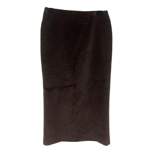 Pre-owned Alexander Mcqueen Velvet Mid-length Skirt In Purple