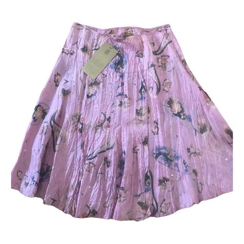 Pre-owned Stefanel Silk Skirt In Pink