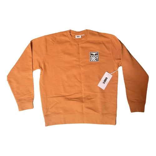 Pre-owned Obey Sweatshirt In Orange