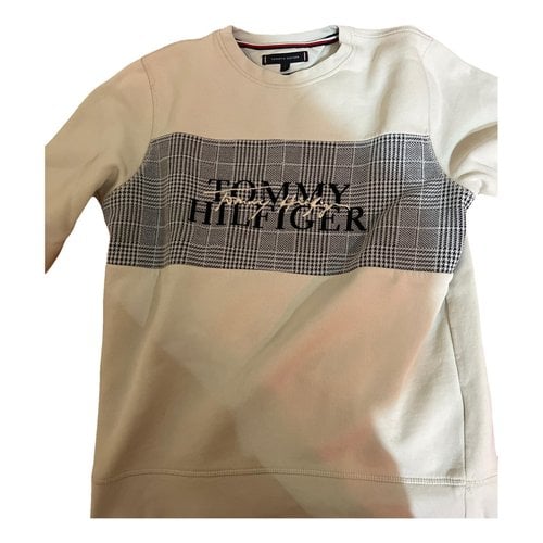 Pre-owned Tommy Hilfiger Sweatshirt In Beige