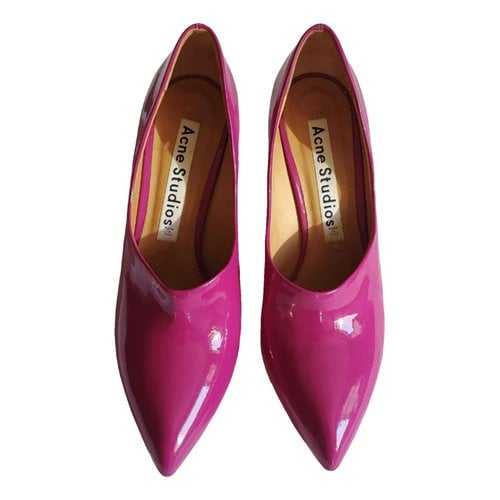 Pre-owned Acne Studios Patent Leather Heels In Pink