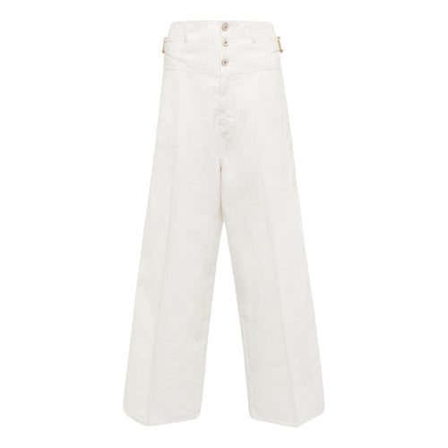 Pre-owned Etro Large Pants In White