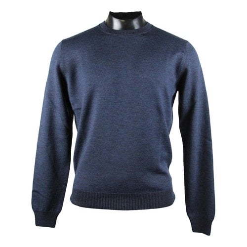Pre-owned Gran Sasso Wool Pull In Blue