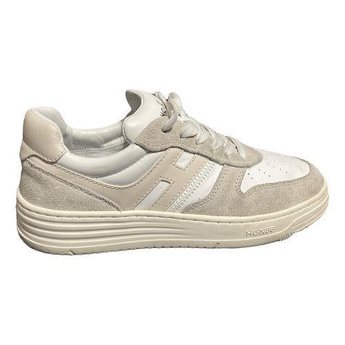 Pre-owned Hogan Leather Trainers In Grey