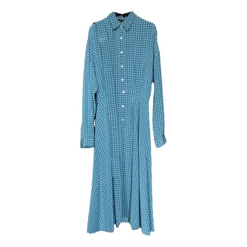 Pre-owned Loro Piana Silk Mid-length Dress In Blue