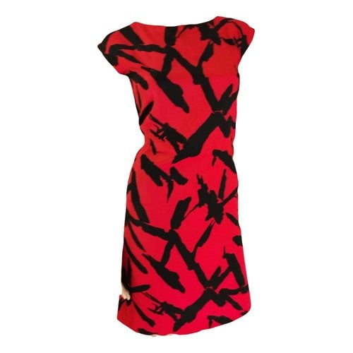 Pre-owned Michael Kors Silk Mid-length Dress In Red