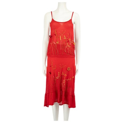 Pre-owned Kenzo Jumpsuit In Red