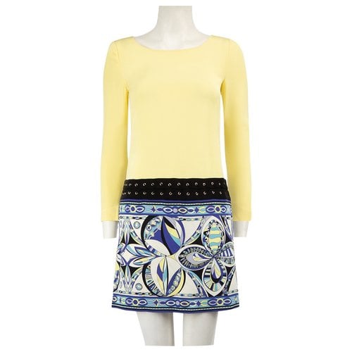 Pre-owned Emilio Pucci Silk Dress In Yellow