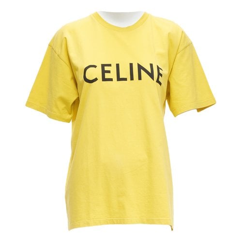 Pre-owned Celine T-shirt In Yellow