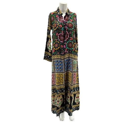 Pre-owned Anjuna Silk Maxi Dress In Multicolour