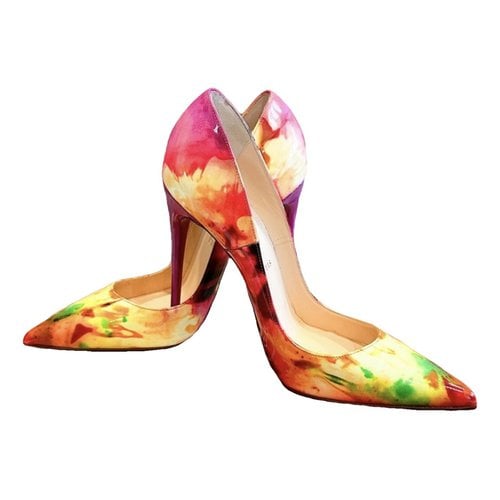 Pre-owned Christian Louboutin So Kate Patent Leather Heels In Multicolour