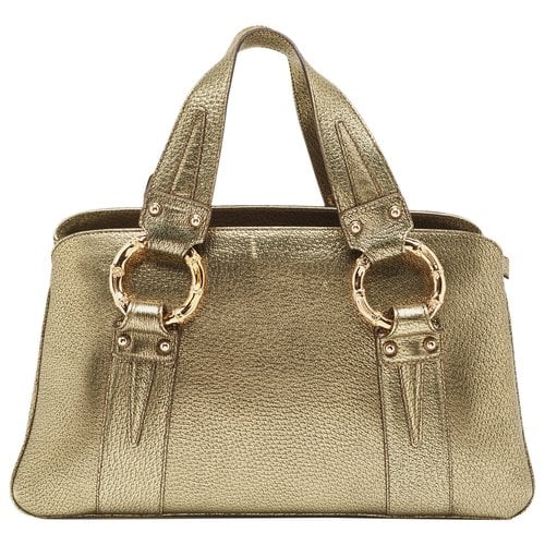 Pre-owned Gucci Leather Satchel In Gold