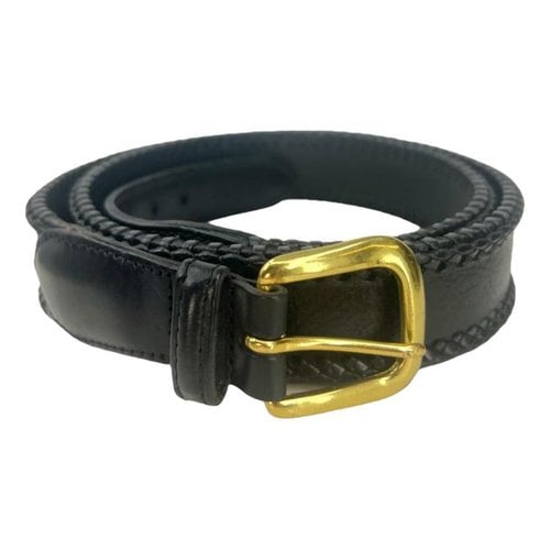 Pre-owned Coach Leather Belt In Black