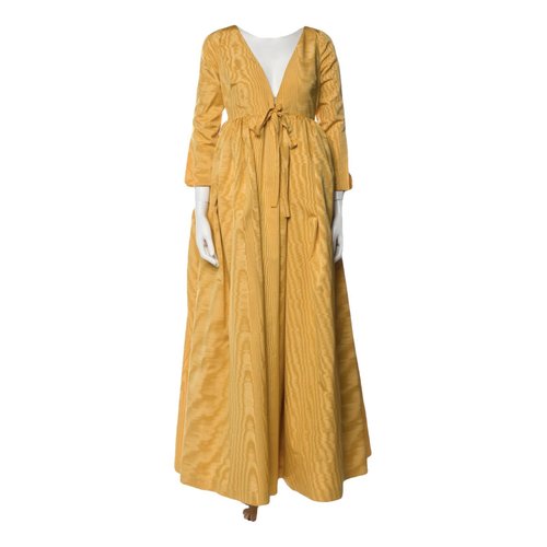 Pre-owned Rosie Assoulin Silk Maxi Dress In Yellow