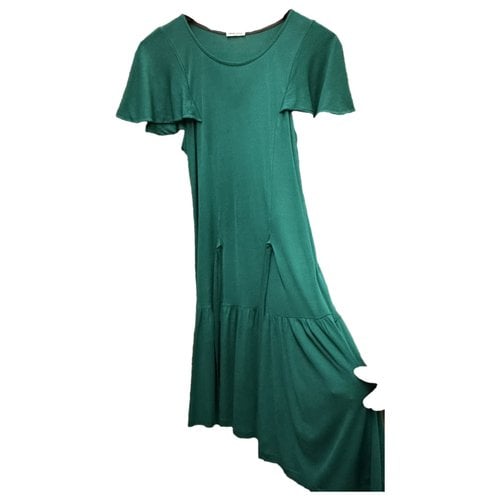 Pre-owned Miu Miu Mid-length Dress In Green