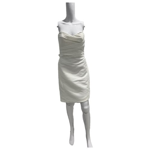 Pre-owned Amsale Mini Dress In White