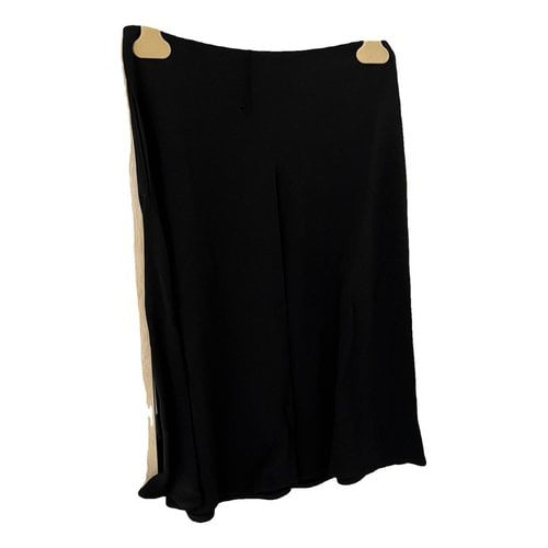Pre-owned Miu Miu Silk Mid-length Skirt In Black