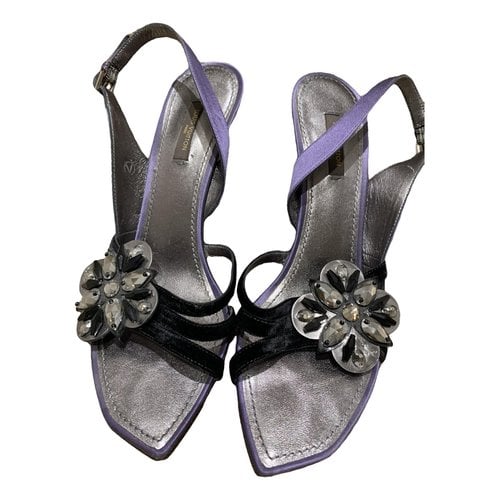 Pre-owned Louis Vuitton Leather Sandals In Purple