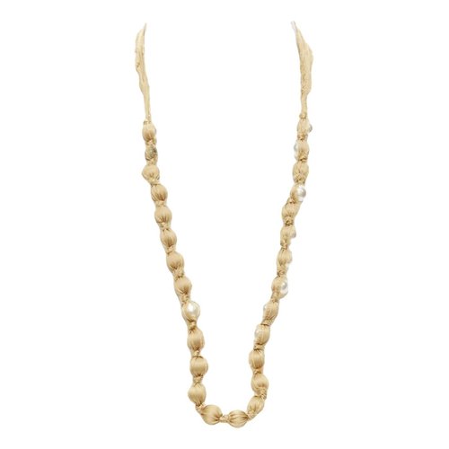 Pre-owned Lanvin Silk Necklace In Beige