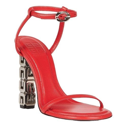 Pre-owned Givenchy Leather Sandal In Red