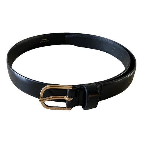 Pre-owned Totême Leather Belt In Black