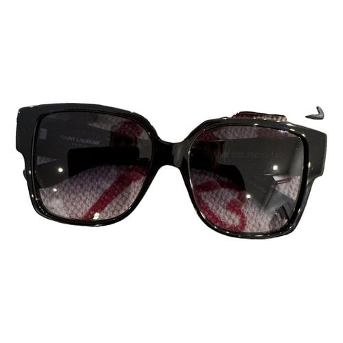 Pre-owned Saint Laurent Oversized Sunglasses In Black