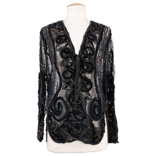 Pre-owned Christian Lacroix Leather Knitwear In Black