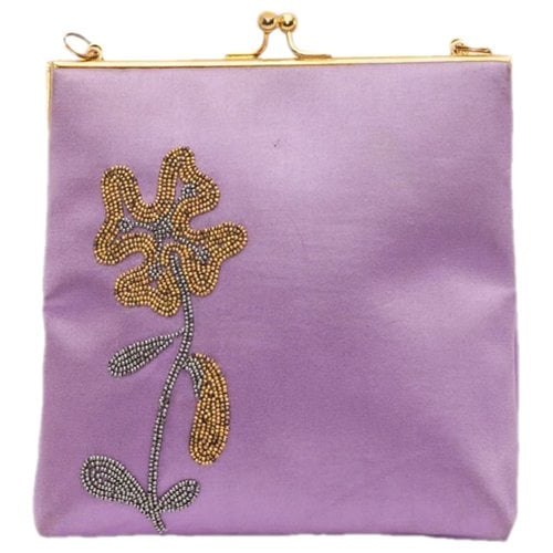 Pre-owned Pierre Cardin Silk Handbag In Purple