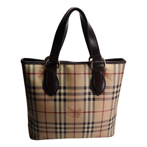 Pre-owned Burberry Leather Tote In Multicolour