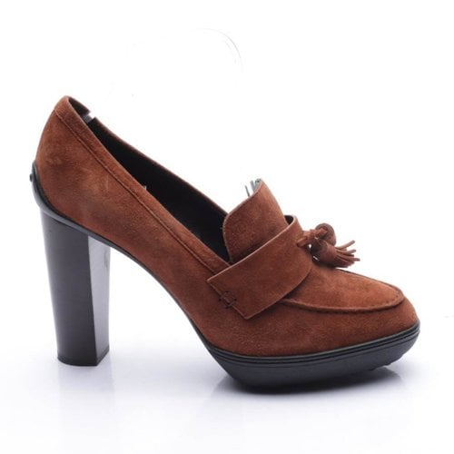 Pre-owned Tod's Leather Heels In Brown