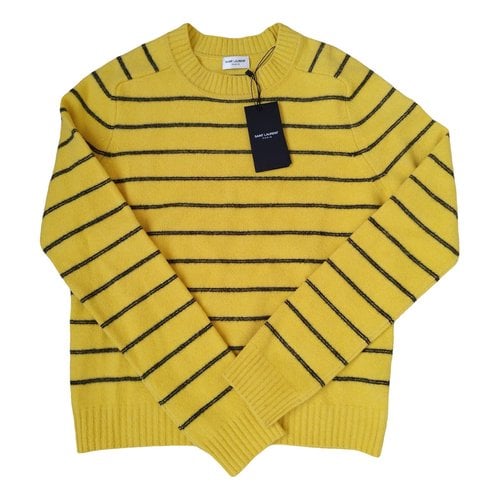 Pre-owned Saint Laurent Wool Pull In Yellow