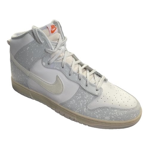 Pre-owned Nike Sb Dunk Leather High Trainers In Grey