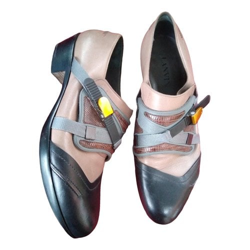 Pre-owned Lanvin Leather Lace Ups In Multicolour