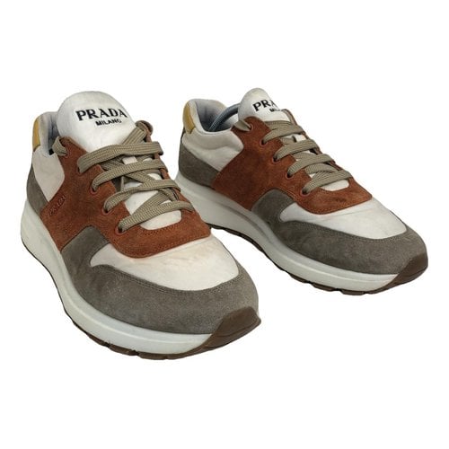 Pre-owned Prada Cloth Low Trainers In Multicolour