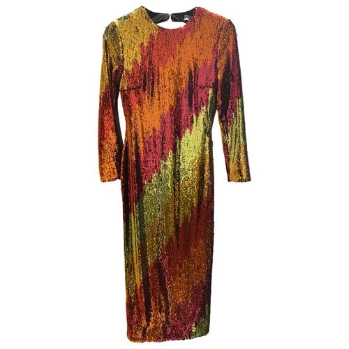 Pre-owned Halpern Mid-length Dress In Multicolour