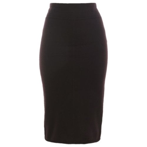 Pre-owned Alaïa Wool Mid-length Skirt In Brown
