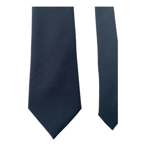 Pre-owned Etro Wool Tie In Blue