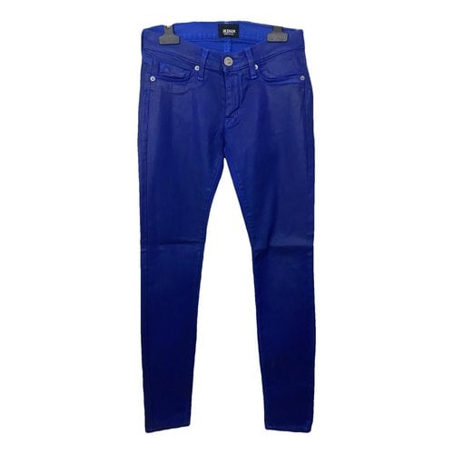 Pre-owned Hudson Slim Pants In Blue