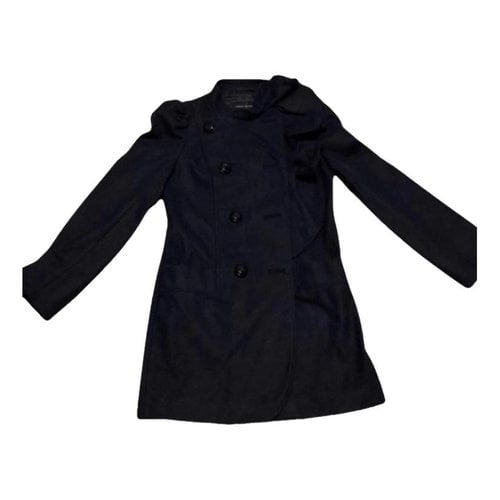 Pre-owned French Connection Wool Coat In Blue