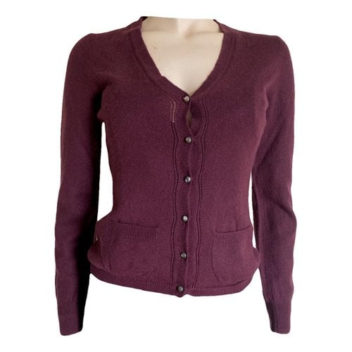 Pre-owned Etro Cashmere Cardigan In Burgundy