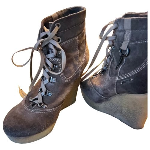 Pre-owned Diesel Lace Up Boots In Brown