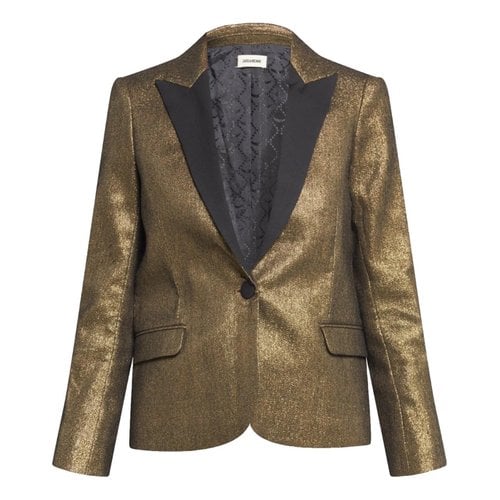 Pre-owned Zadig & Voltaire Blazer In Gold