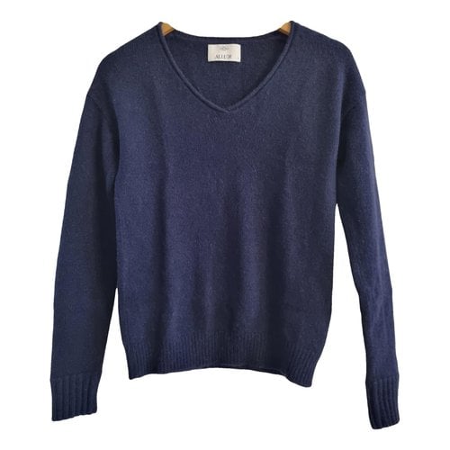 Pre-owned Allude Cashmere Jumper In Navy