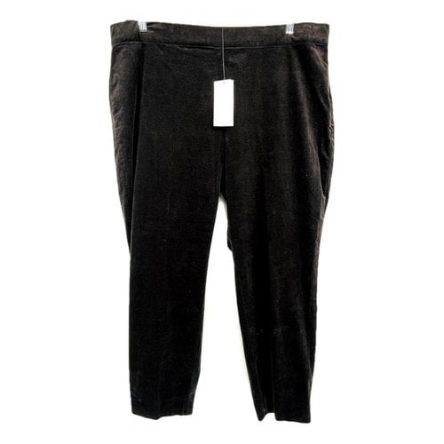 Pre-owned Eileen Fisher Slim Pants In Brown