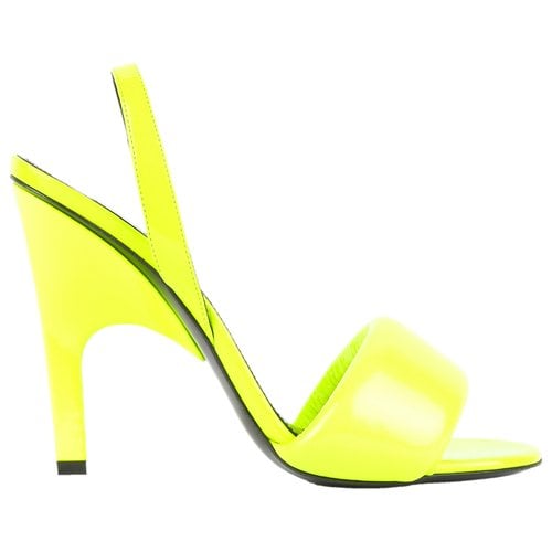 Pre-owned Attico Patent Leather Sandal In Yellow