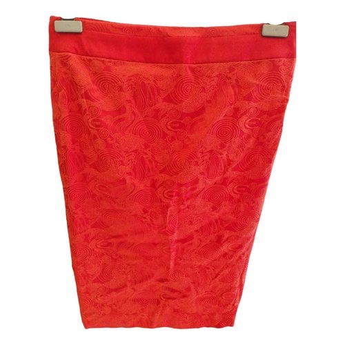 Pre-owned Just Cavalli Mid-length Skirt In Orange