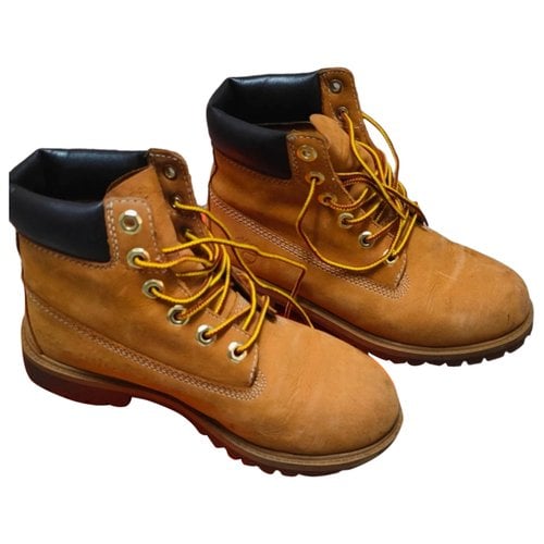 Pre-owned Timberland Snow Boots In Camel