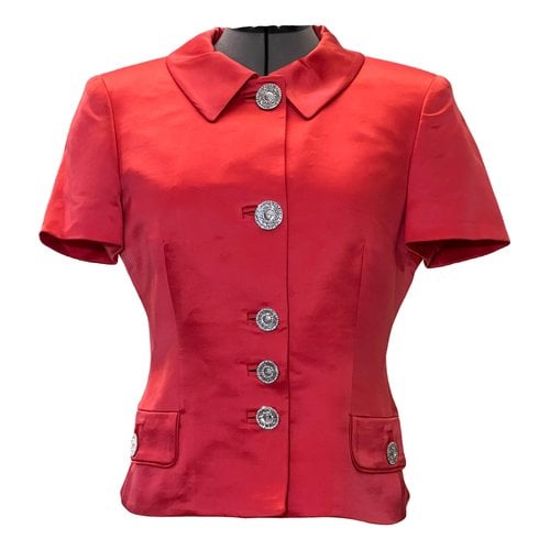 Pre-owned Versace Silk Jacket In Red
