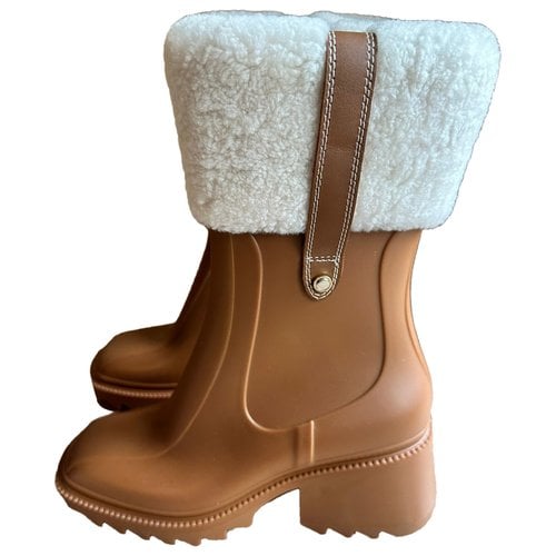 Pre-owned Chloé Betty Boots In Camel