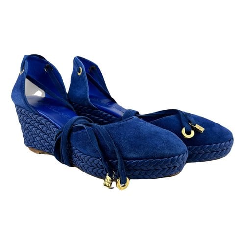 Pre-owned Loro Piana Leather Mules In Blue